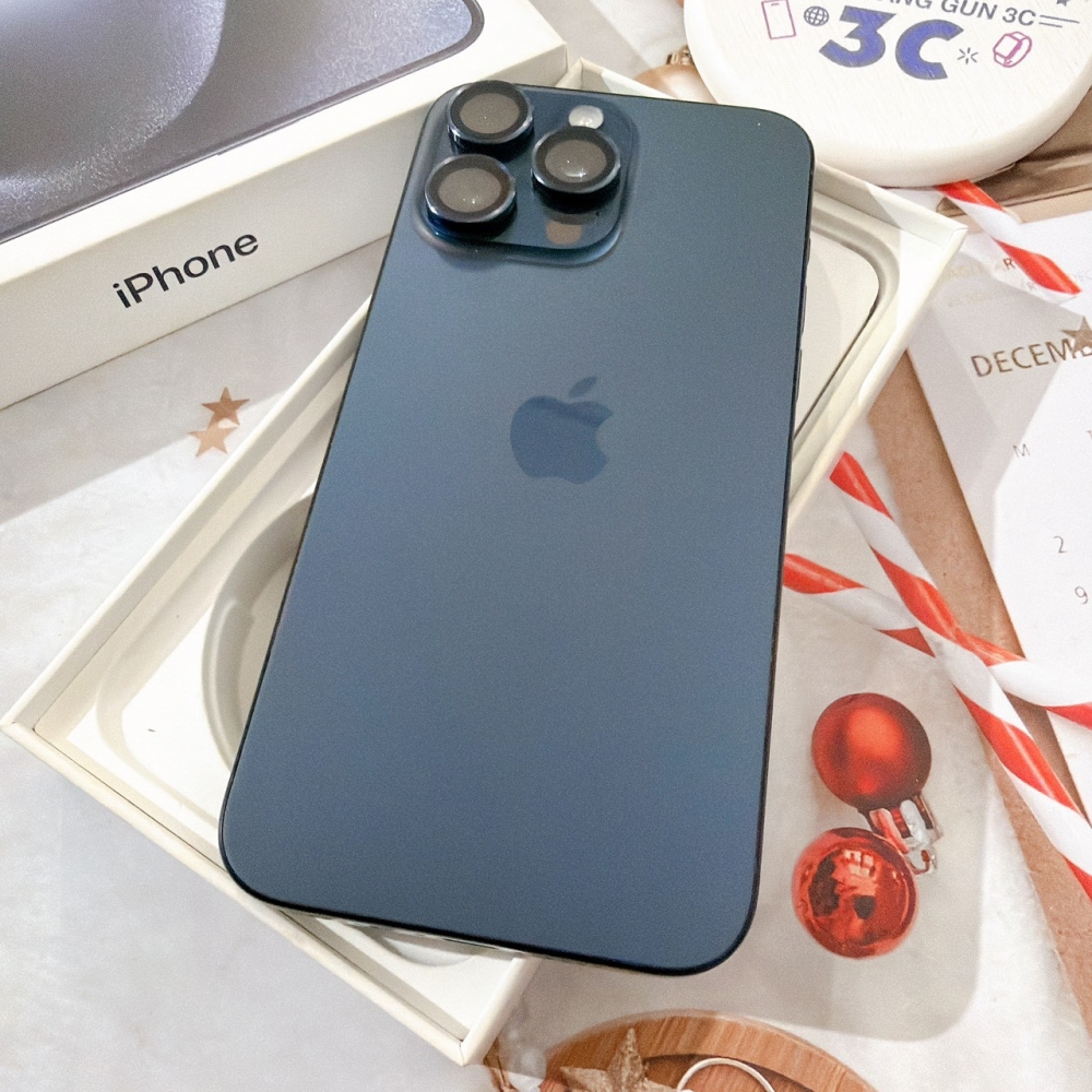 善化-二手 iPhone15 Pro Max 256G 藍色 #60247（店家保固365天）