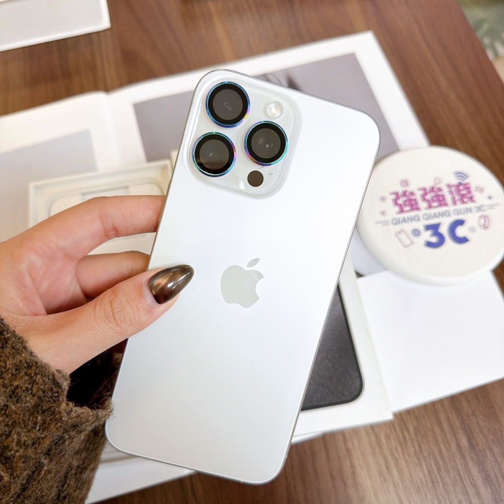 鹽行-二手 iPhone15 promax 256G 銀色#03140（店家保365天）