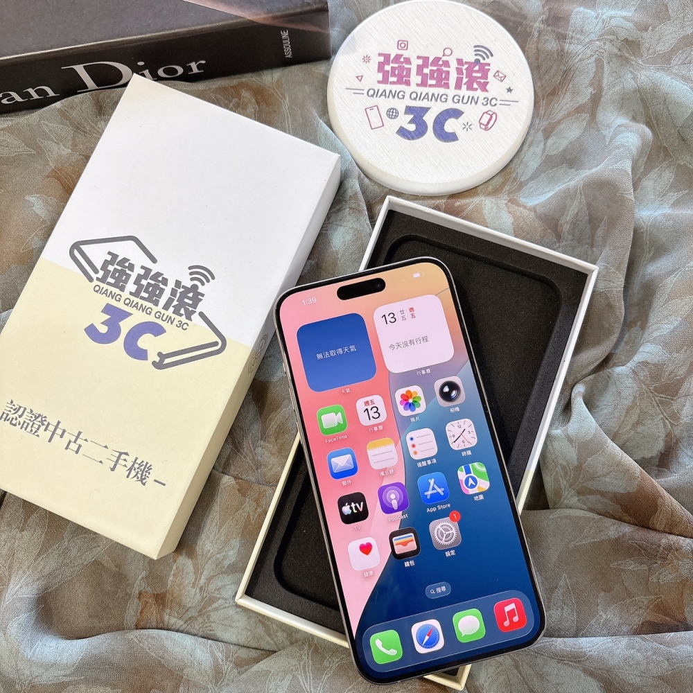 二手 iPhone15ProMax 256G 原色*64922（店家保固）