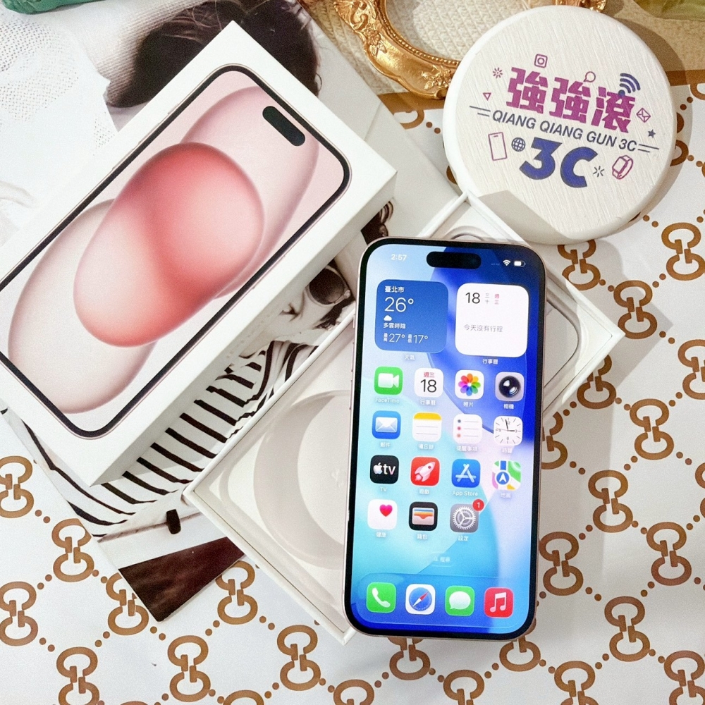 善化-二手iPhone15 128G 粉色*75632（店家保固）