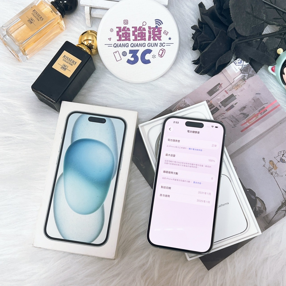 佳里-二手 iPhone15-128G 藍色#96865（店保365天）