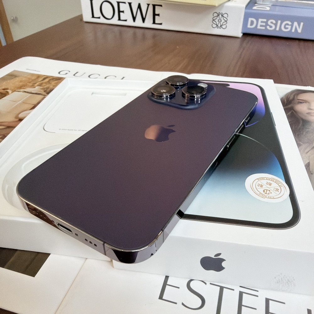 鹽行-二手 iphone 14 pro 128G 紫色 #42387（店家保固365天）