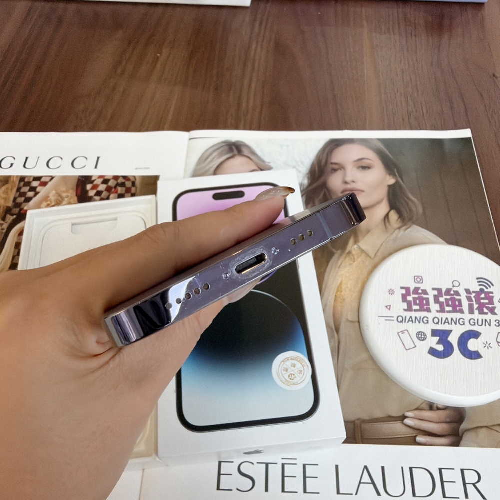 鹽行-二手 iphone 14 pro 128G 紫色 #42387（店家保固365天）