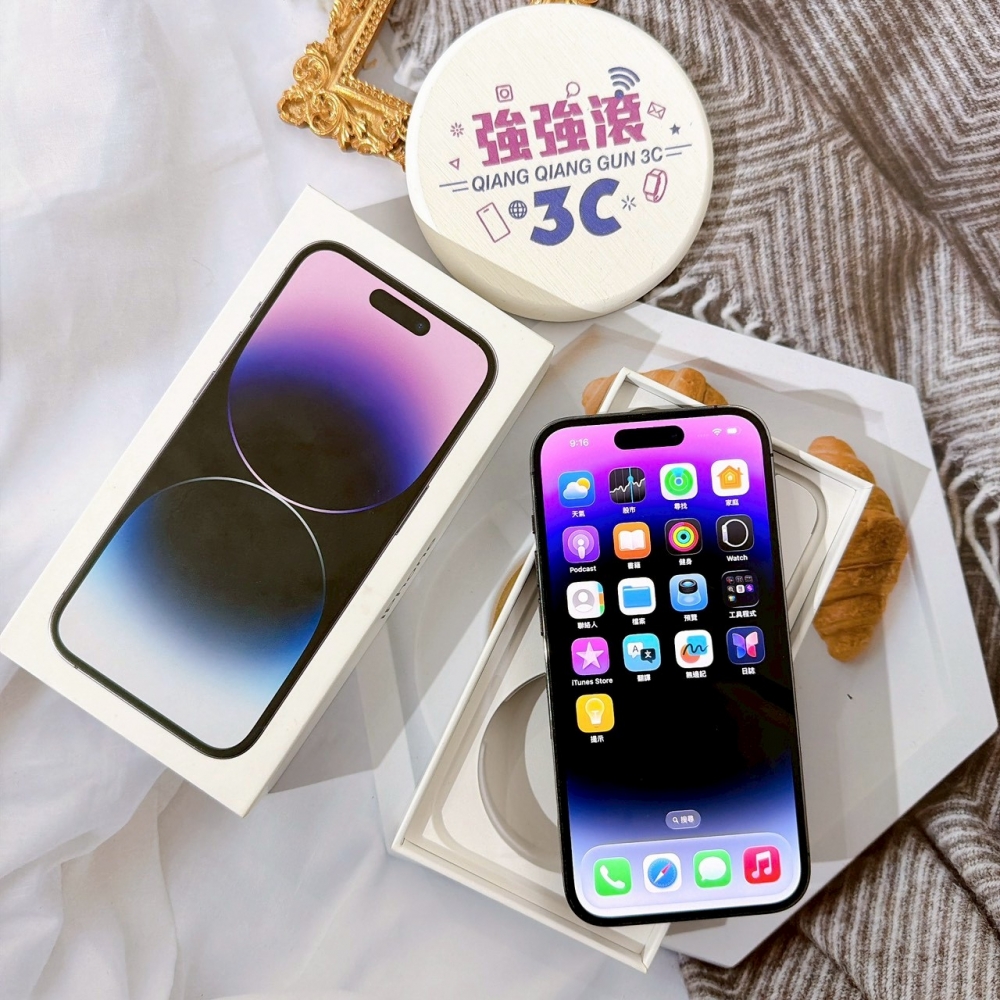  善化-二手iPhone14 Pro 128G 紫色 #13555（店保365天）