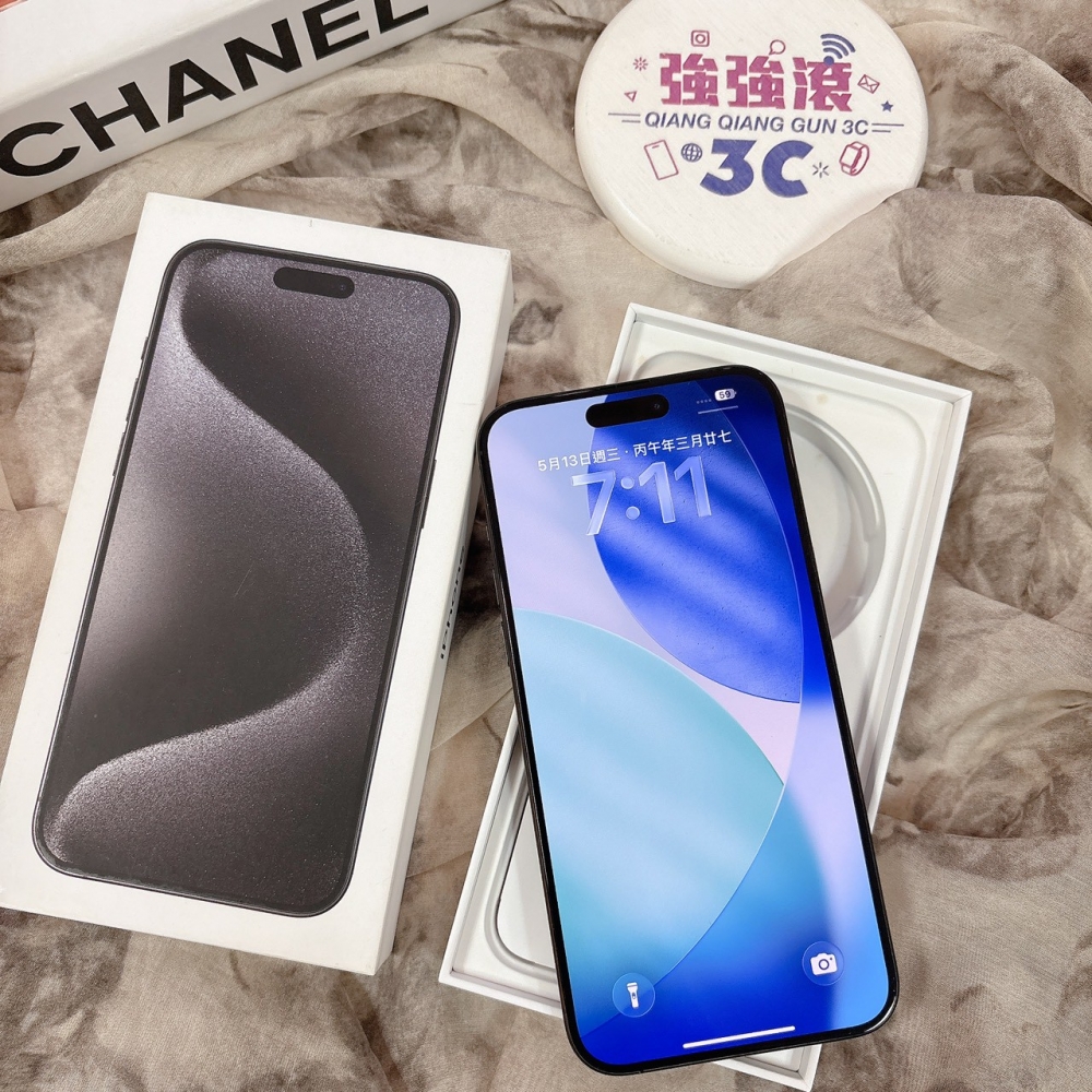 iPhone15ProMax 256G 黑色*51438（店家保固）