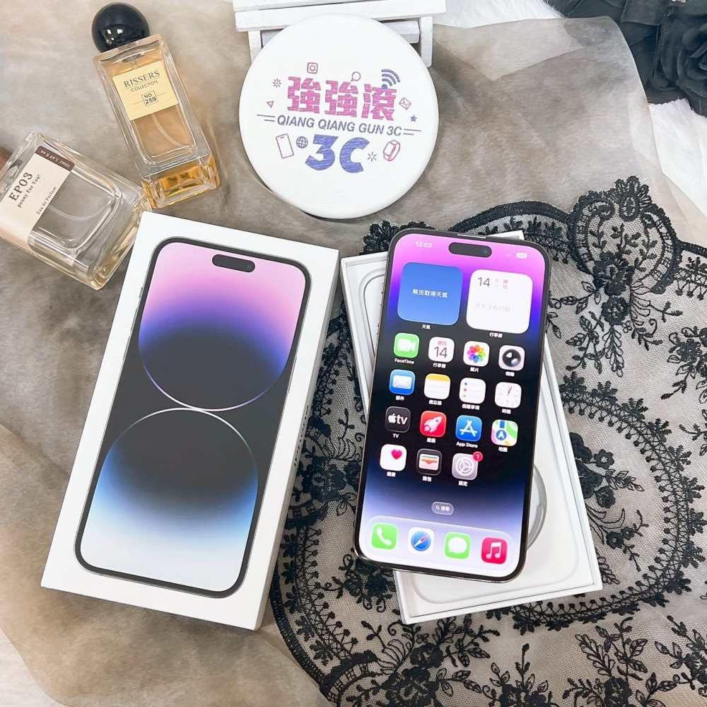 佳里-二手iPhone14 Pro Max 256G 紫色 #07737(店保365天)