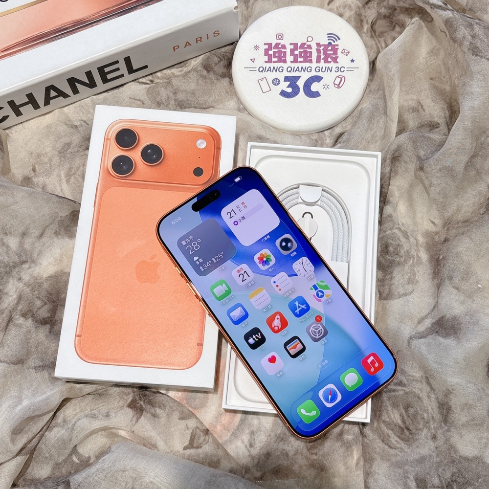 二手-iPhone17 Pro Max 256G 橘色 #10701(原廠保固)