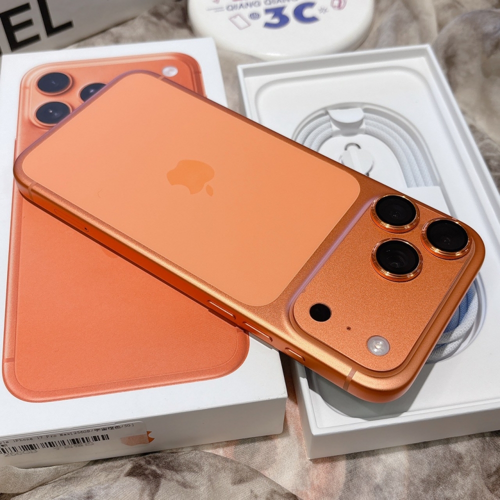 二手-iPhone17 Pro Max 256G 橘色 #10701(原廠保固)
