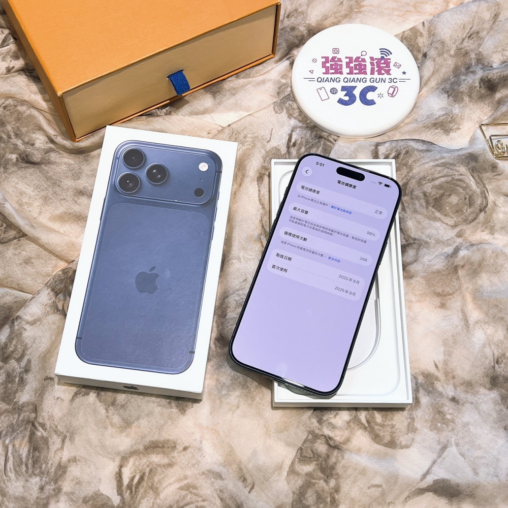 二手-iPhone17 Pro Max 512G 藍色 #18269(原廠保固)