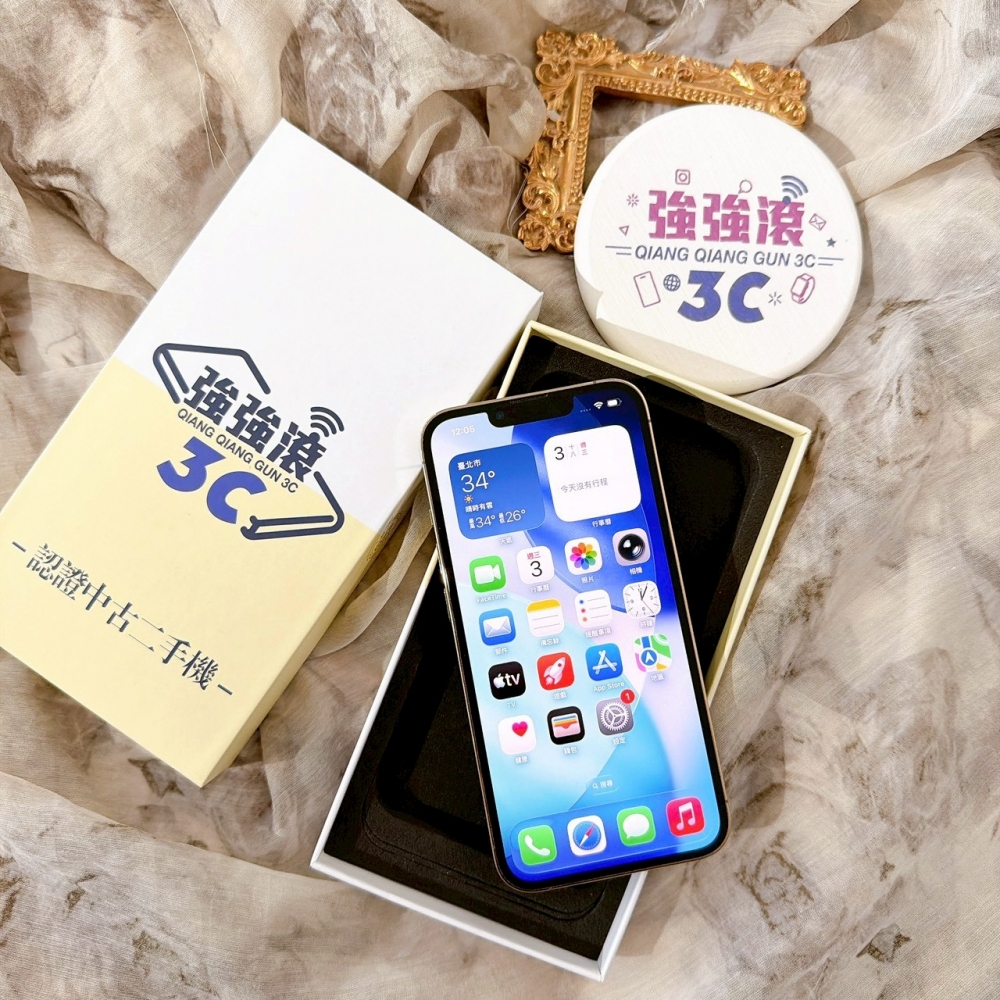 善化-二手 iPhone13 PRO  128G 金色 #91854（店家保固365天）