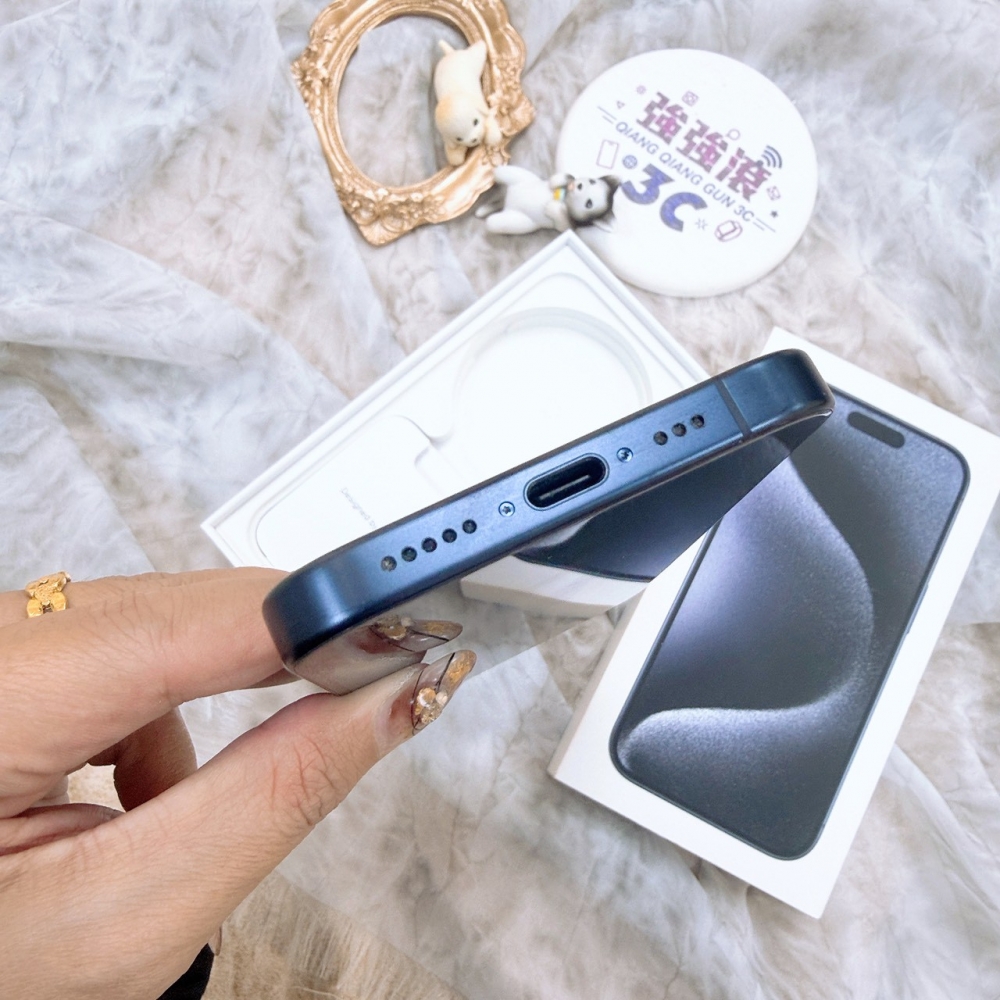 歸仁-二手iphone 15 pro 128G 藍色＃09811（店家保固365天）