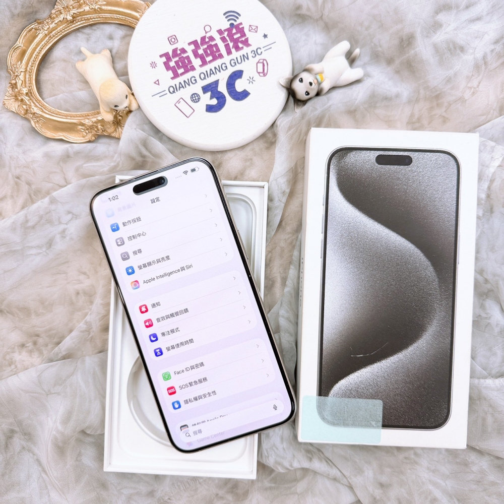 歸仁-二手iPhone 15pro max 256G 白色＃53821（店家保固365天）