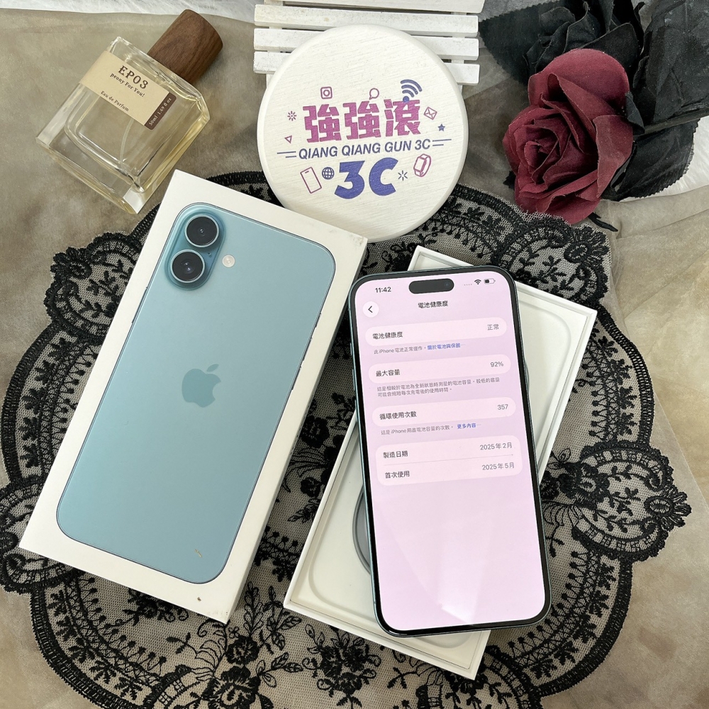 佳里-二手 iPhone16 PLUS 256G 綠色 #76854(店家保固365天)