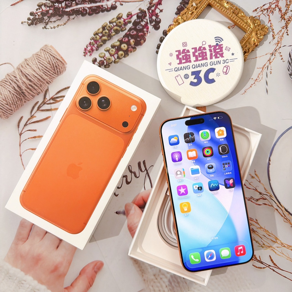 善化-二手iPhone17 PRO MAX 256G 橘色 #55033(原廠保固)