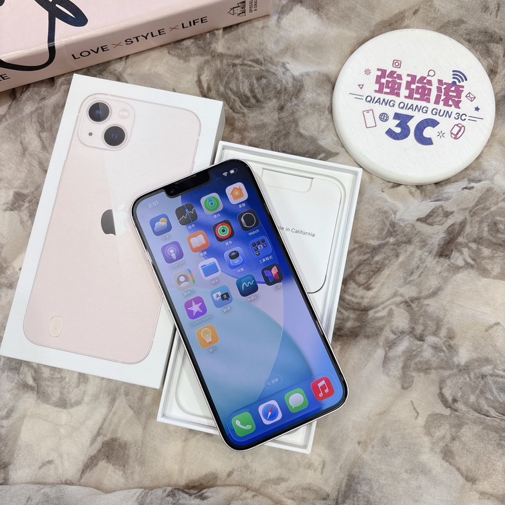 二手 iPhone13 128G 粉色*16548(店家保固)