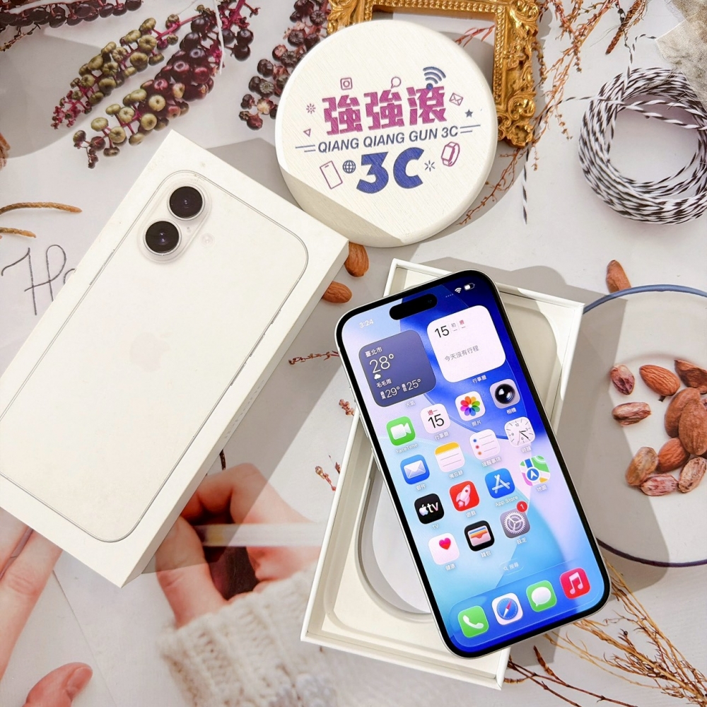 善化-二手 iPhone16 128G 白色 #05481(店家保固365天)