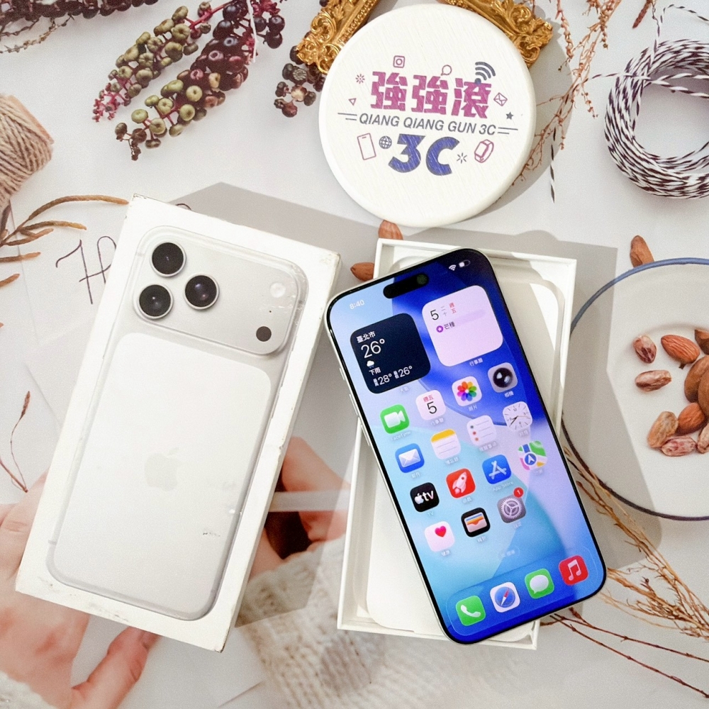 善化-二手 iPhone17 Pro Max 256G 銀色 #33218（原廠保固）