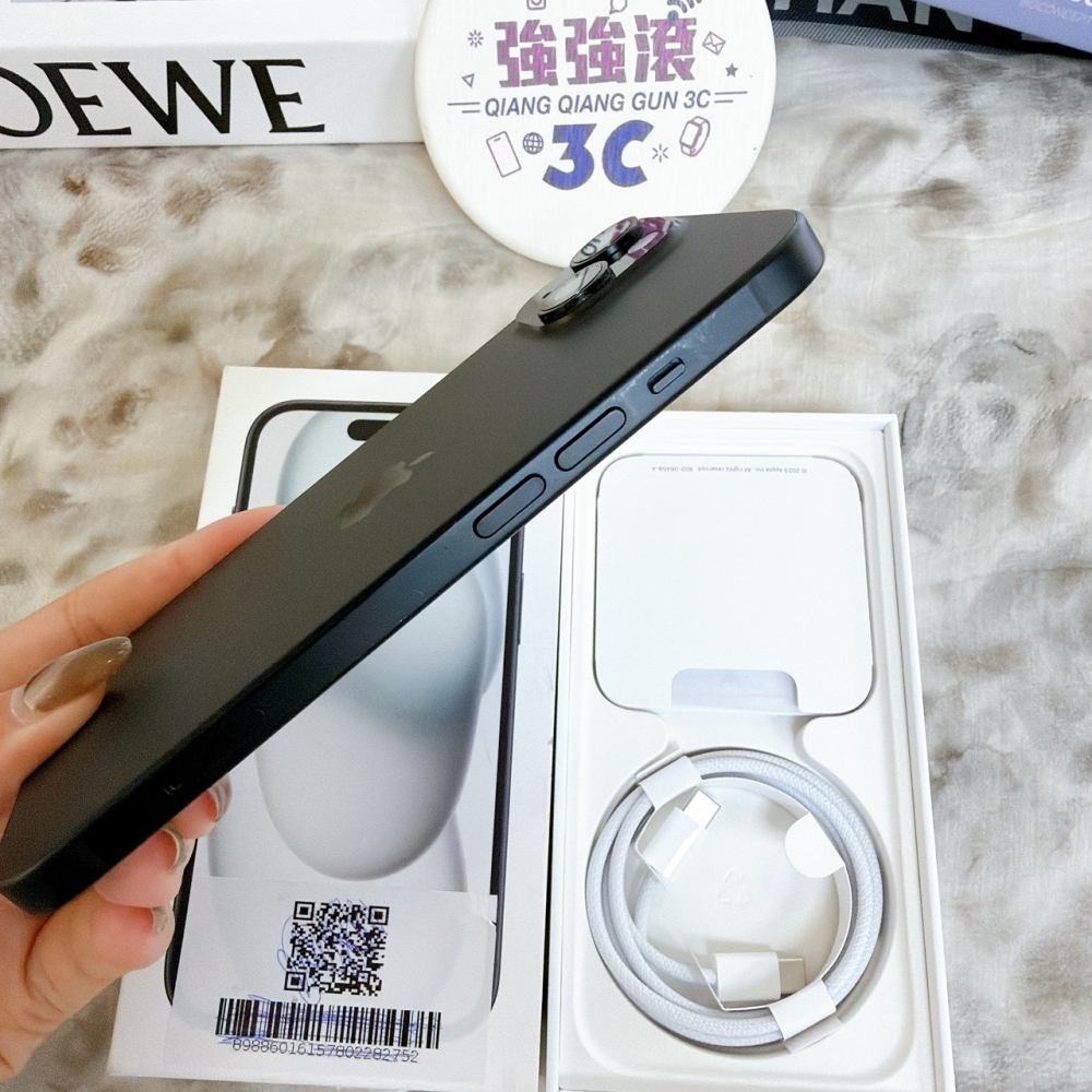 鹽行-二手 iphone 15 128G 黑色#69838（店家保固365天）