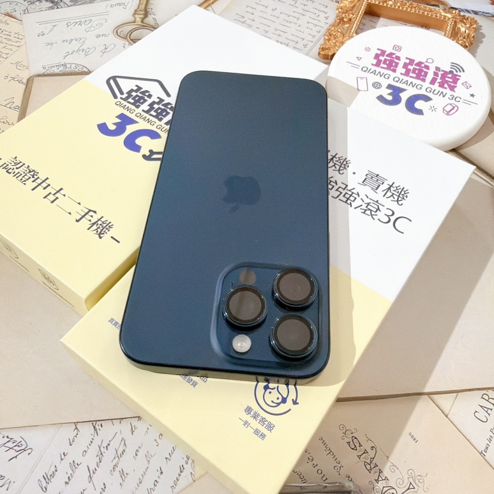 善化-二手 iPhone15 Pro Max 256G 藍色 #10590（店家保固365天）