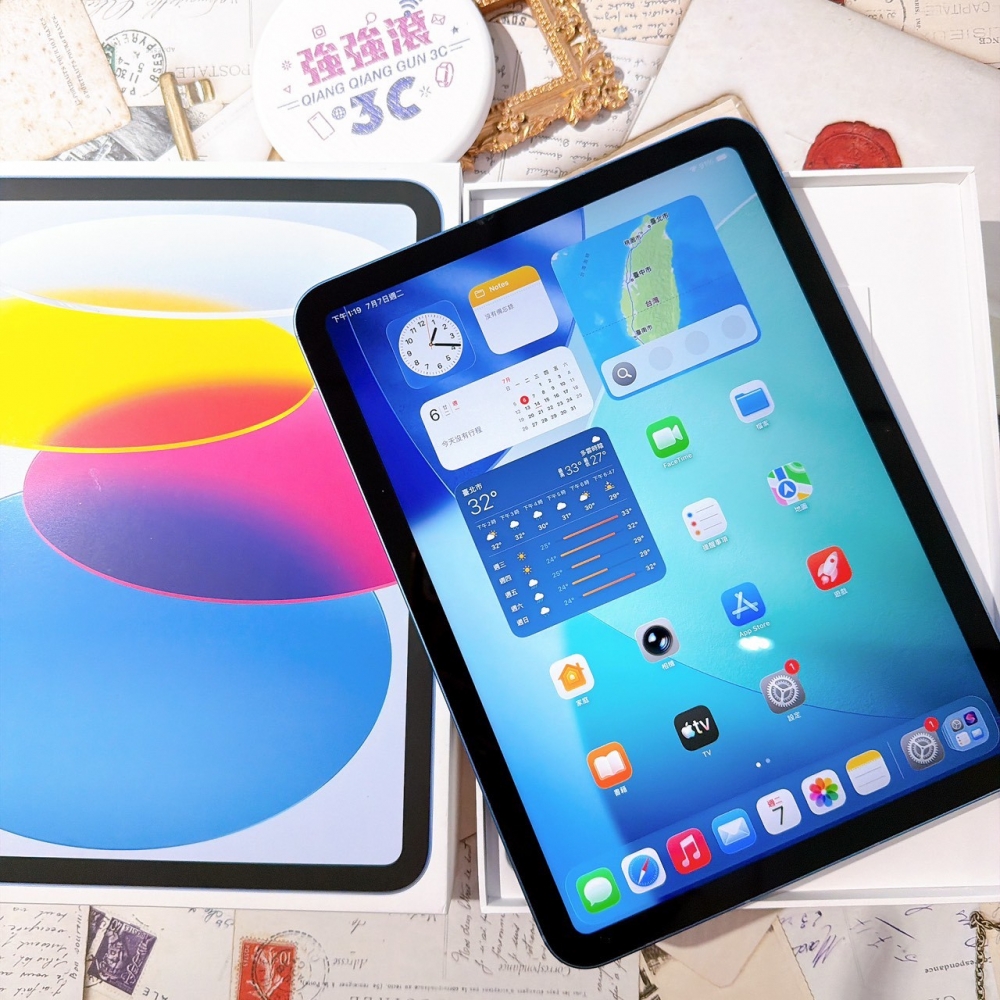 鹽行-二手ipad A16 - 128G LTE 藍色 #21571(原廠保固)