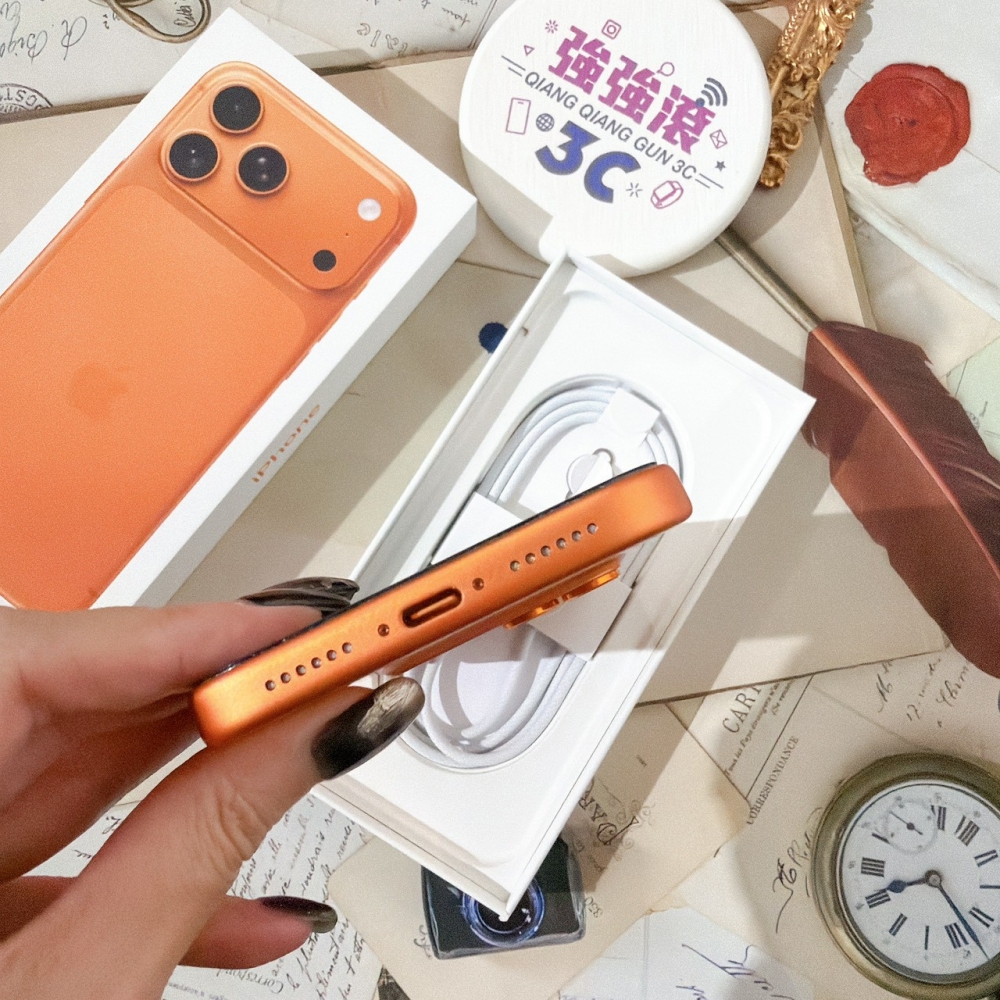善化-二手 iPhone17 Pro Max 256G 橘色 #04576（原廠保固）