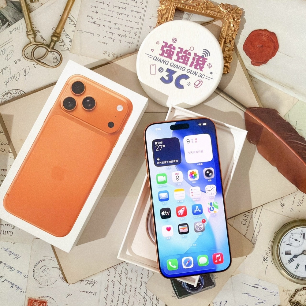 善化-二手 iPhone17 Pro Max 256G 橘色 #04576（原廠保固）