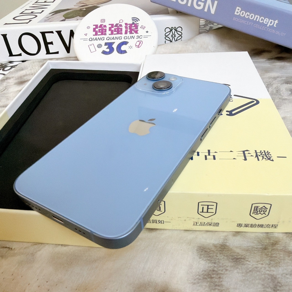鹽行-二手 14 - 128G 藍色#51952(店家保固365天)