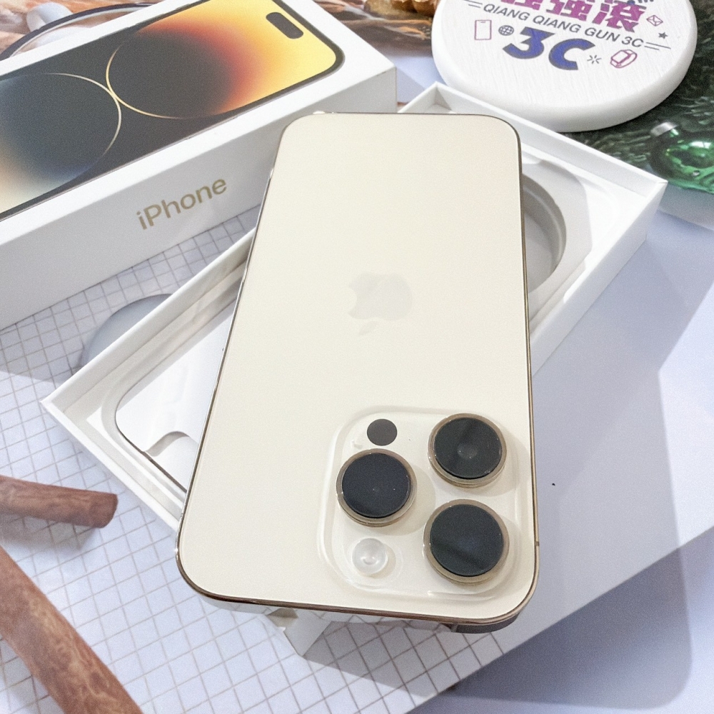 善化-二手 iPhone14 PRO  128G 金色 #05975（店家保固365天）