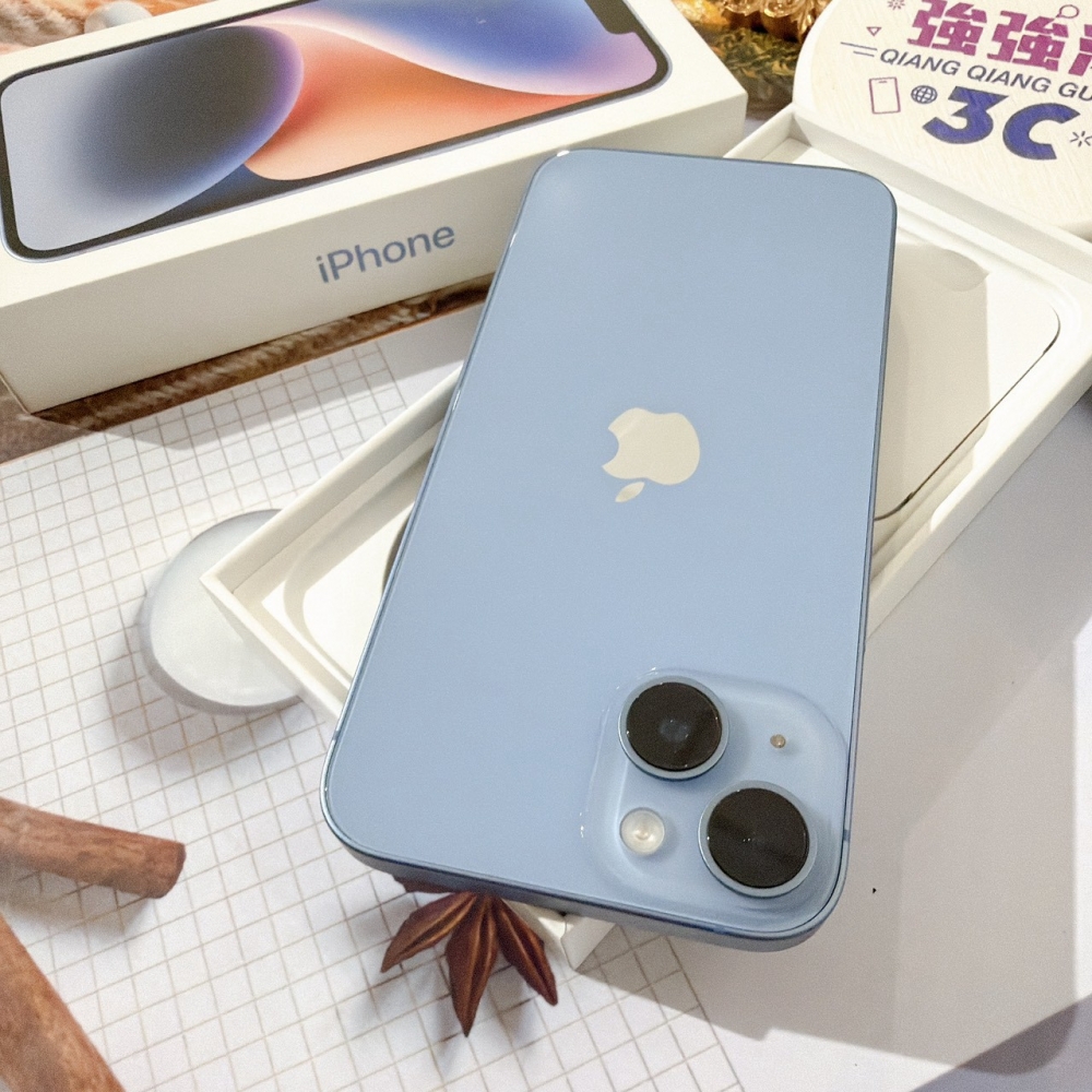 善化-二手 iPhone14  128G 藍色 #14627（店家保固365天）