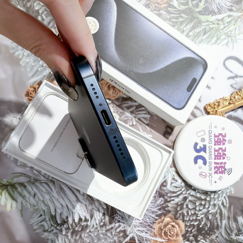 善化-二手 iPhone15 Pro Max 256G 藍色#04576 (店家保固365天)