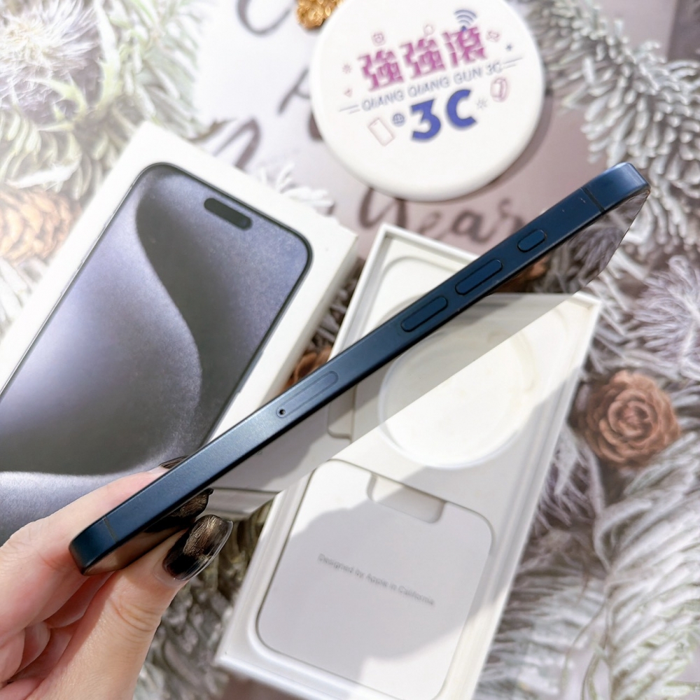 善化-二手 iPhone15 Pro Max 256G 藍色#04576 (店家保固365天)