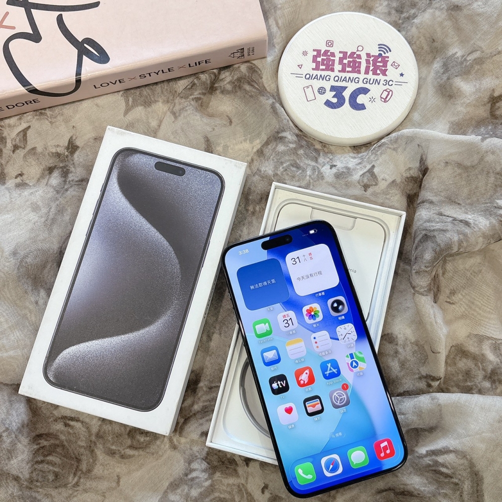 二手 iPhone15 ProMax 512G 藍色*16545(店家保固)