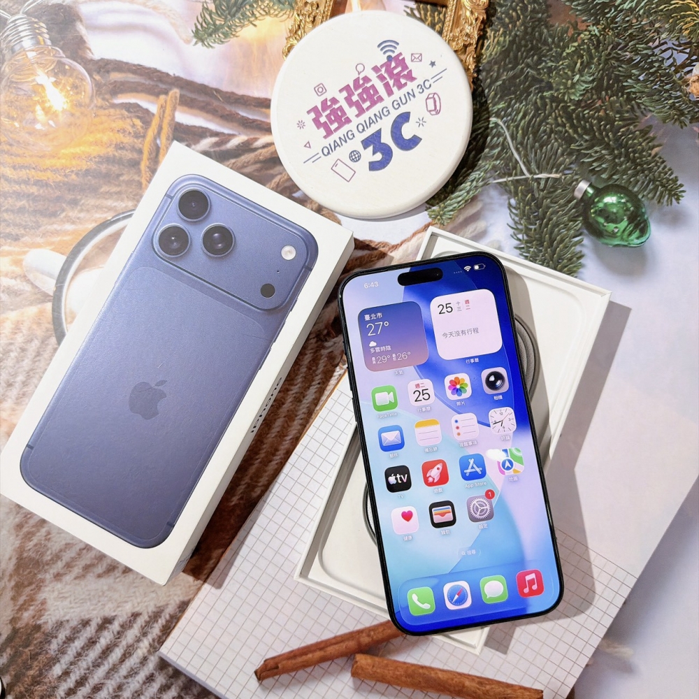 善化-二手iPhone17 PRO MAX 256G 藍色 #98566(原廠保固)
