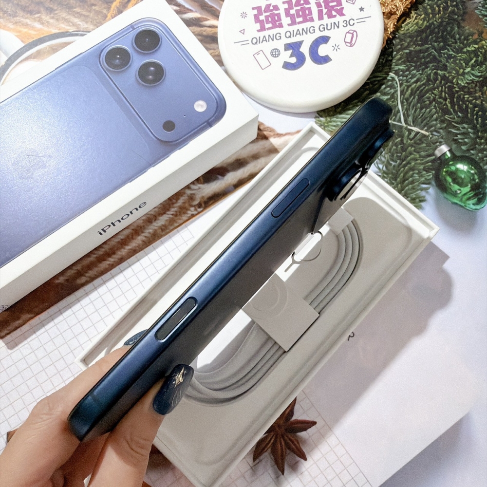 善化-二手iPhone17 PRO MAX 256G 藍色 #98566(原廠保固)