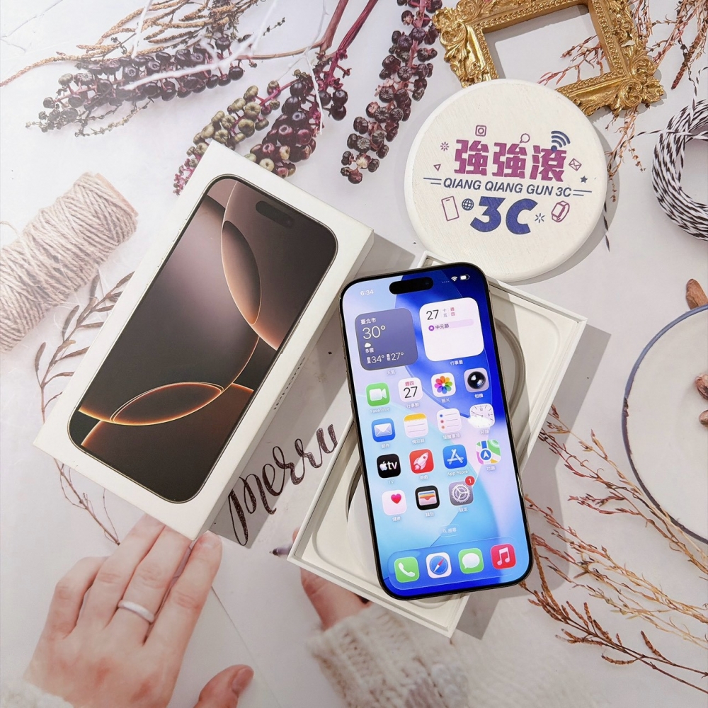 善化-二手 iPhone16 PRO128G 金色 #80272（店家保固365天）