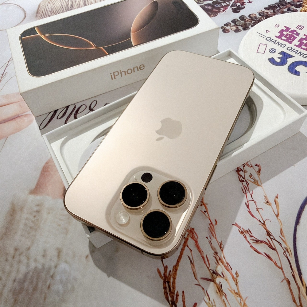 善化-二手 iPhone16 PRO128G 金色 #80272（店家保固365天）