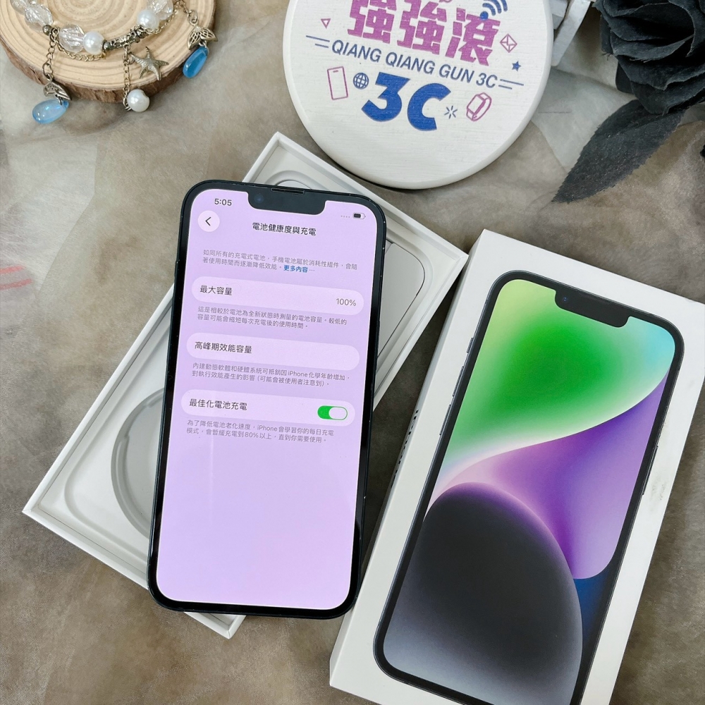 佳里-二手 iPhone14 128G 黑色 #38310(店家保固365天)