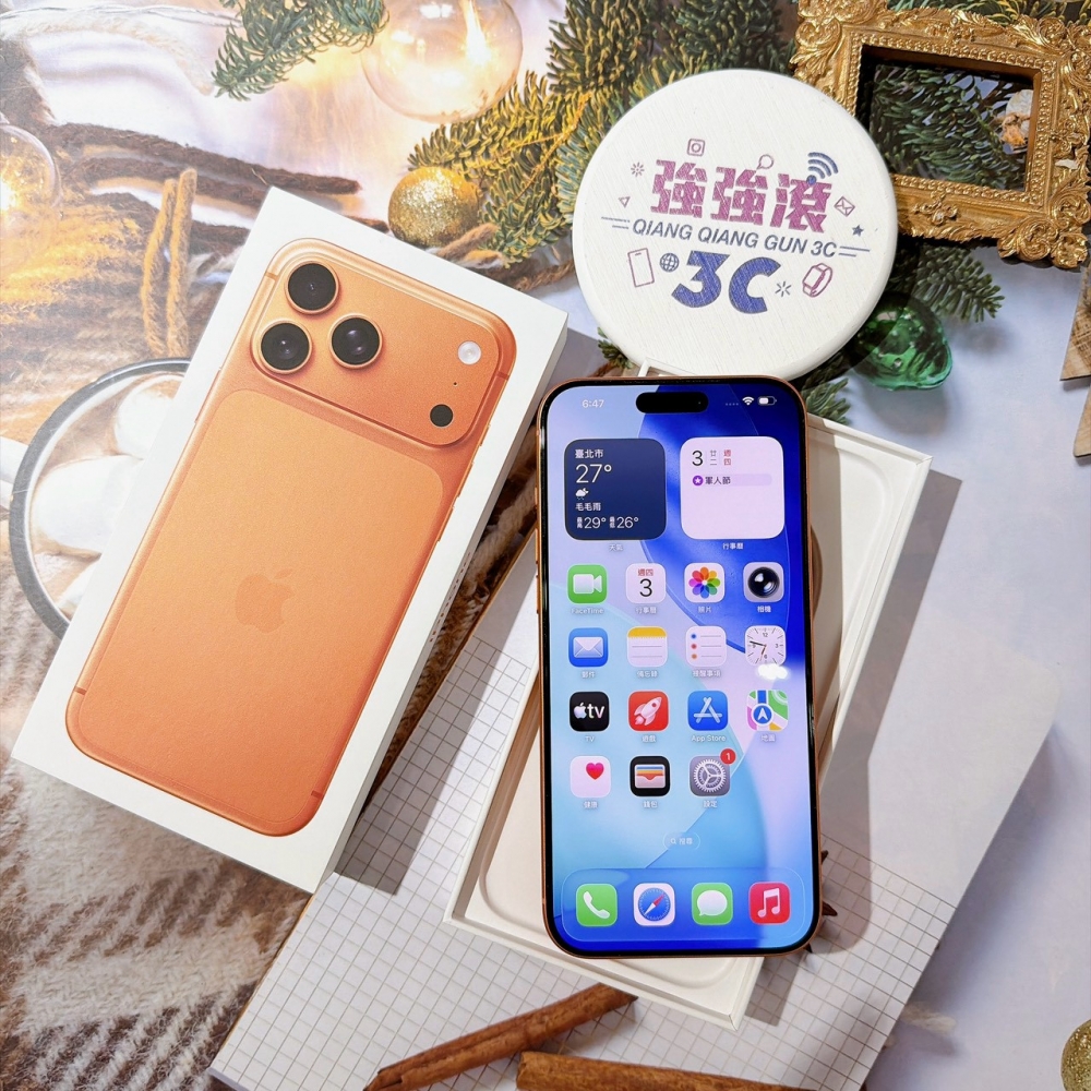 善化-二手iPhone17 PRO MAX 256G 橘色 #89261(原廠保固)