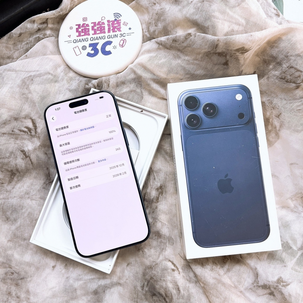 二手 iPhone17ProMax 256G 藍色*25915（原廠保固）