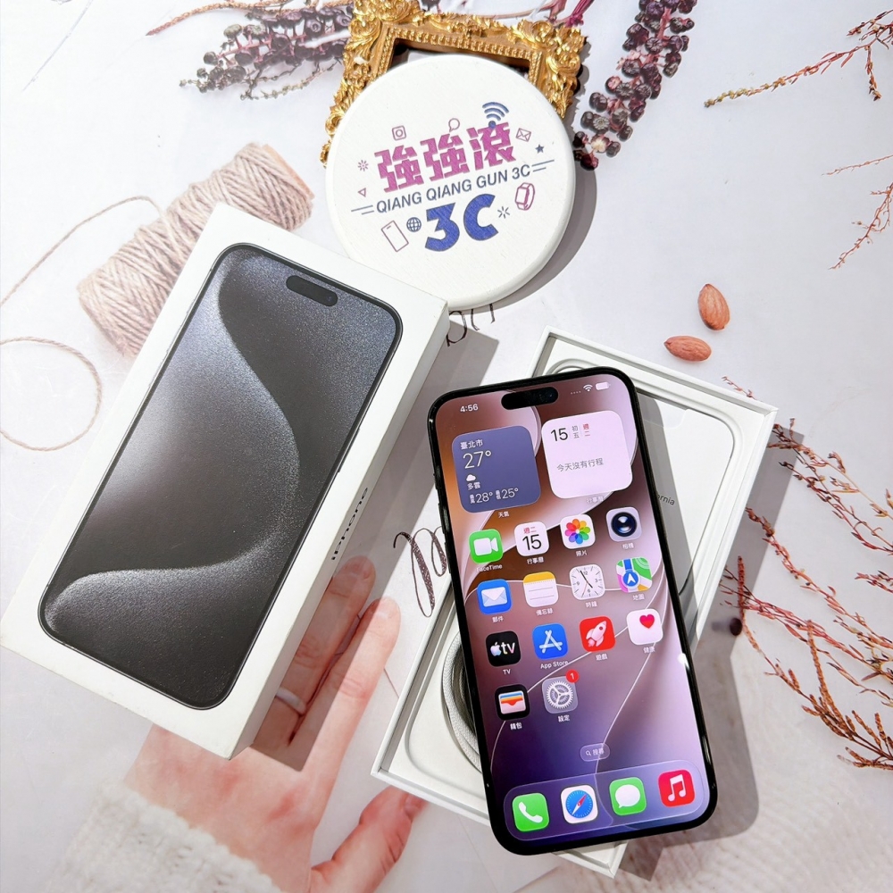 善化-二手 iPhone15 Pro Max 256G 黑色#45797 （店家保固365天）