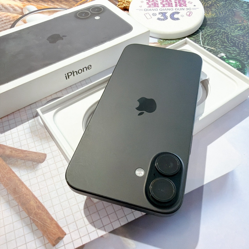 善化-二手 iPhone16 PLUS 128G 黑色#02459 (原廠保固)