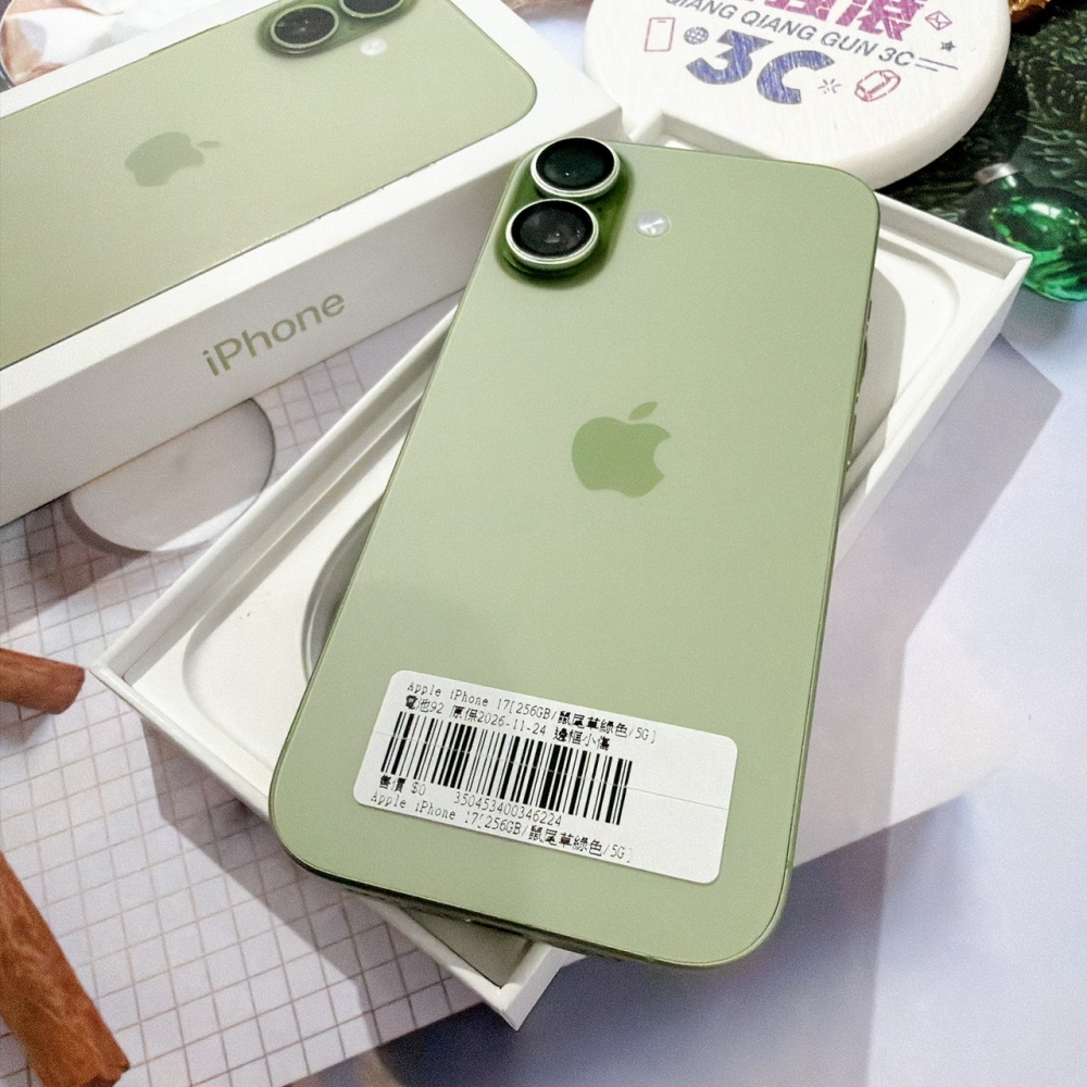 善化-二手 iPhone17 256G 綠色#46224 （原廠保固）