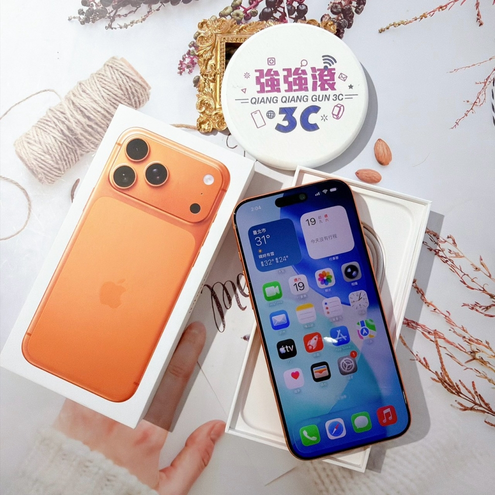 善化-二手 iPhone17 Pro Max 256G 橘色#09286（原廠保固）