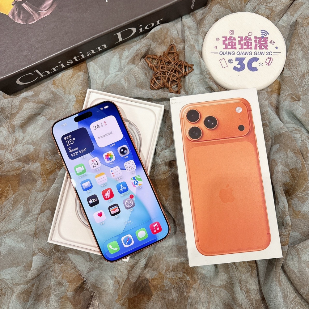 二手iPhone17 Pro Max 256G 橘色#10210(原廠保固)