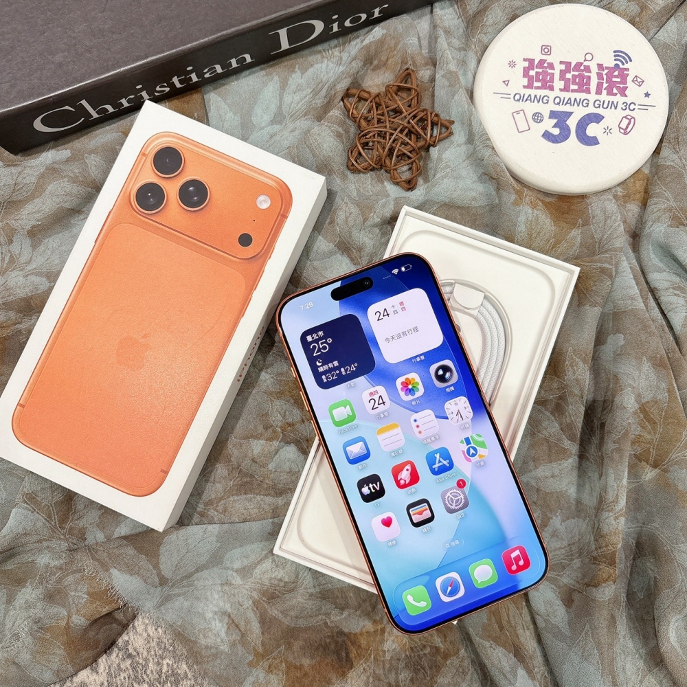 二手iPhone17 Pro Max 256G 橘色#45564(原廠保固)