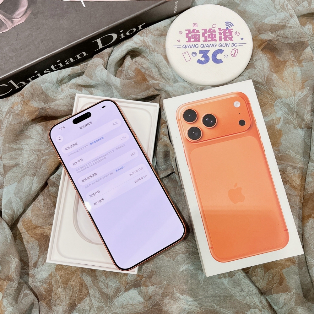 二手iPhone17 Pro Max 256G 橘色#27548(原廠保固)