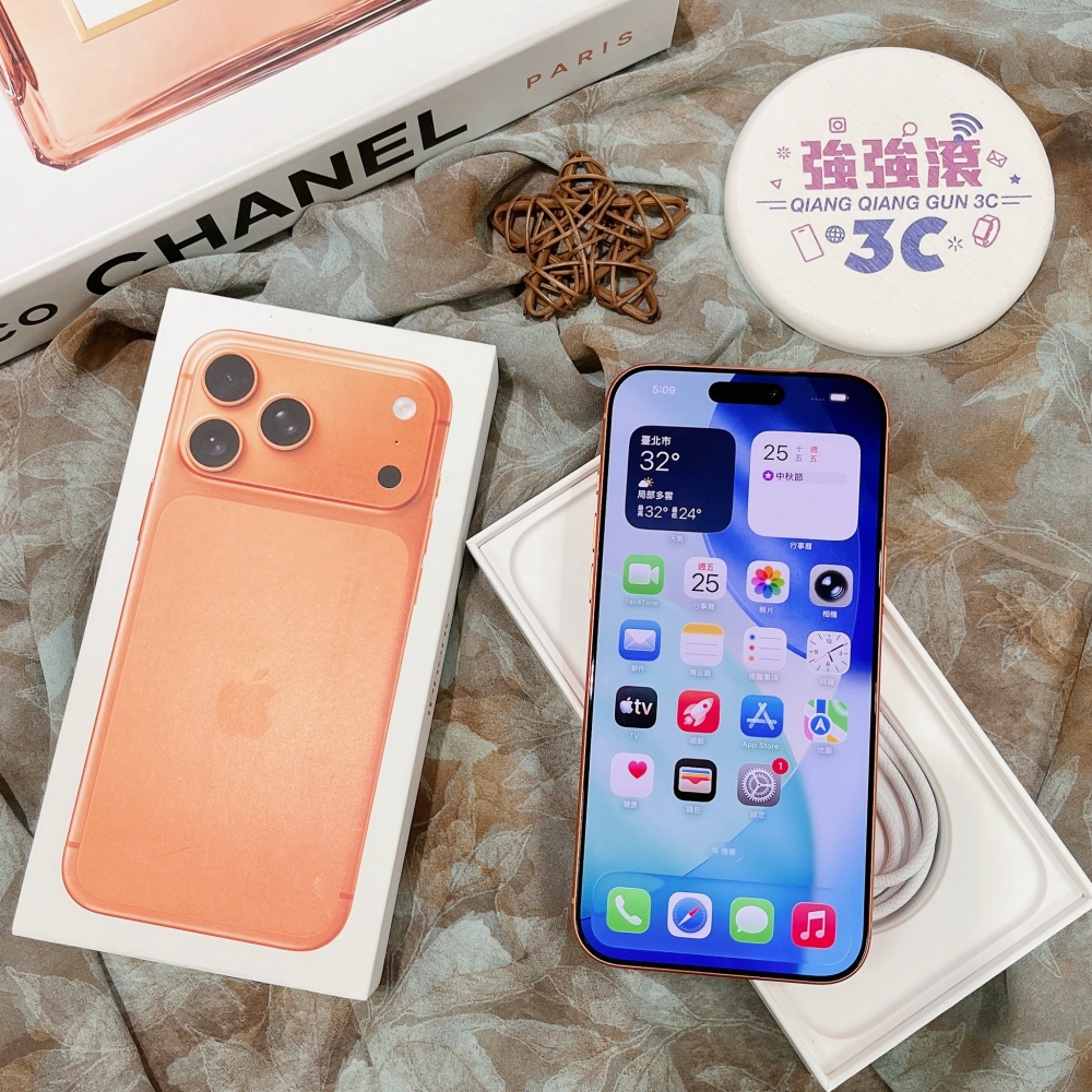 二手iPhone17 Pro Max 256G 橘色#33361（店家保固）