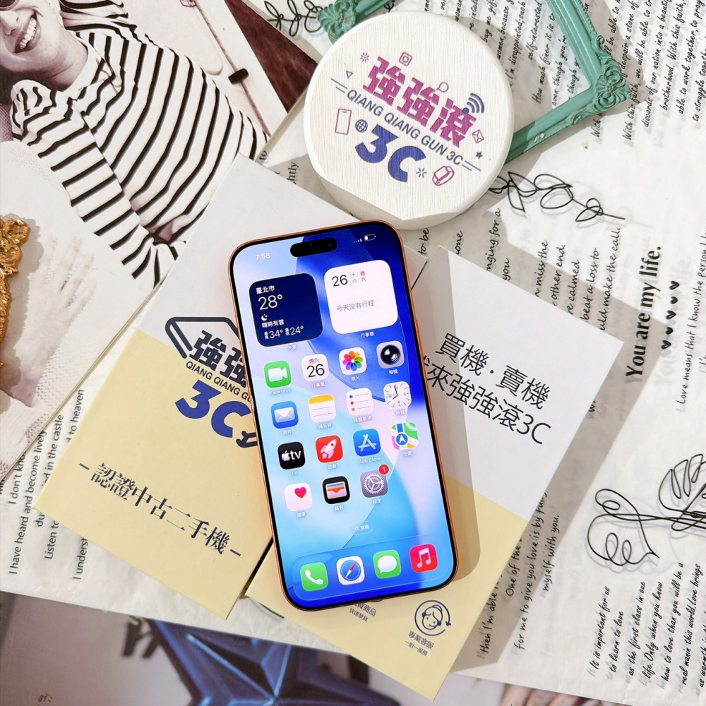 善化-二手 iPhone17 Pro Max 256G 橘色#24625（原廠保固）