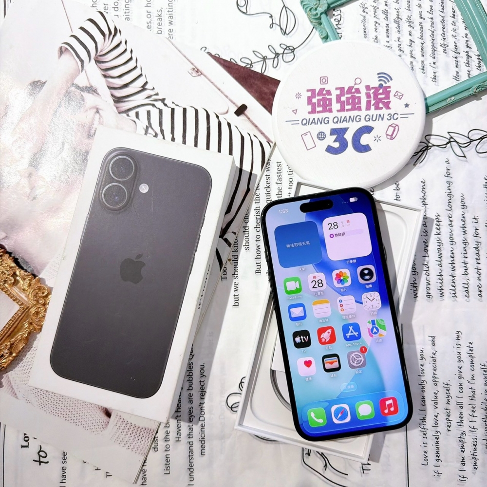 善化-二手 iPhone16 256G 黑色*91157（店家保固）