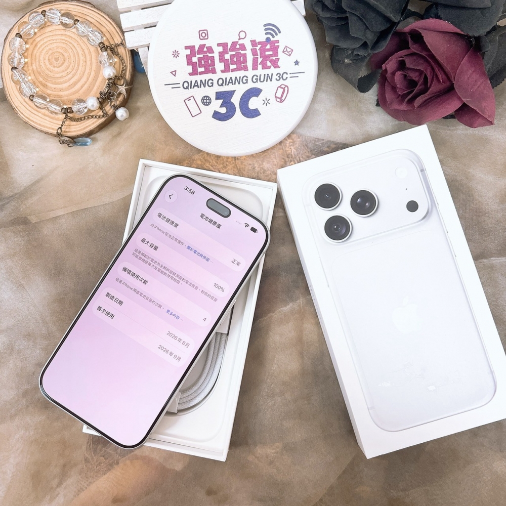 佳里-二手 iPhone18 Pro 256G 銀色#02080（原廠保固）